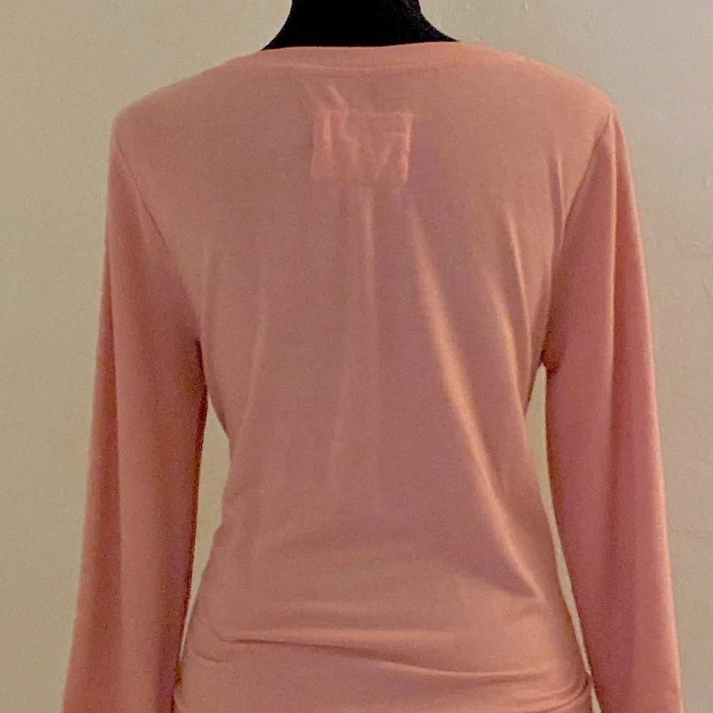 Cupio 3/4 Sleeve High Low Light Pink Top Size Medium - Picture 15 of 16